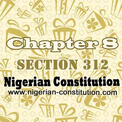 Chapter 8, Section 312 - Special provisions in respect of first election