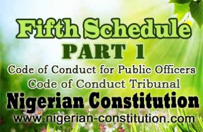 Schedule 5 Part 1Code of Conduct Tribunal