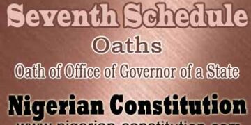 Schedule 7 Oath Of Office Of Governor Of A State