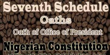 Schedule 7 Oath Of Office Of President