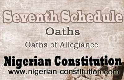 Schedule 7 Oaths Of Allegiance