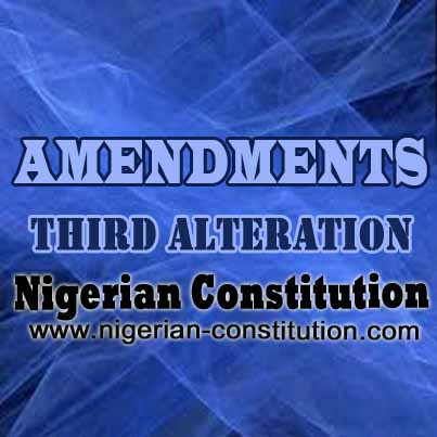 1999 constitution of nigeria third alteration act